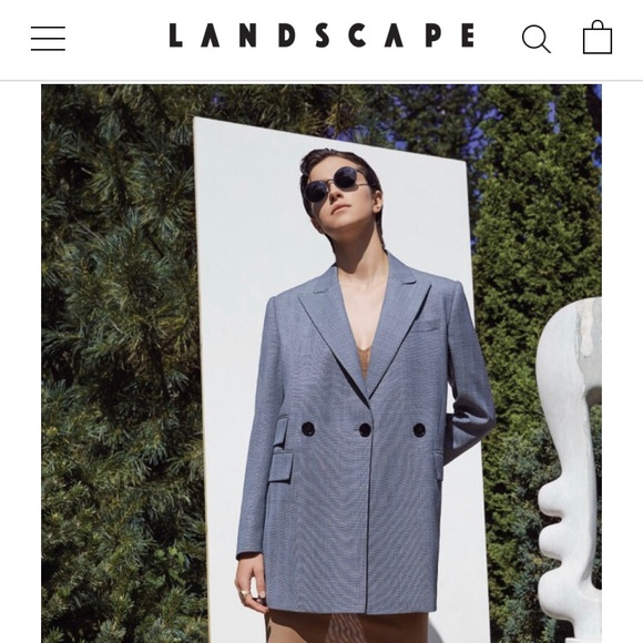 Landscape- Oversized Gray Blazer - Picture 1 of 16